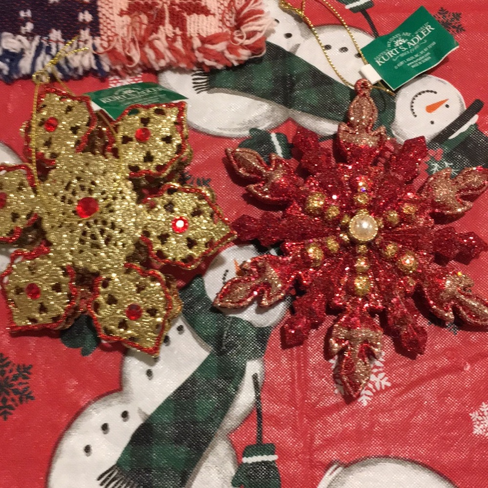 Two beautiful sparkly ornaments